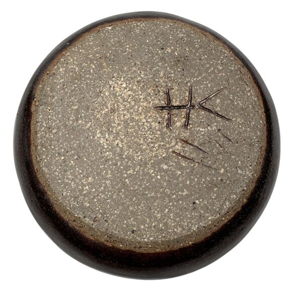 Vintage Studio Pottery Pitcher 4" Brown Glossy Possibly Heidi Kippenberg HK - Picture 7 of 9